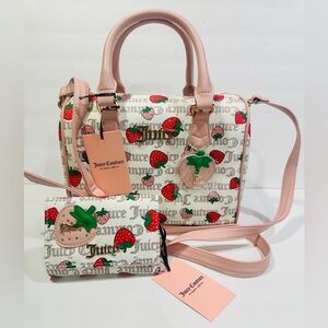 Juicy Couture Freshly Picked Satchel Bag And Matching Wallet